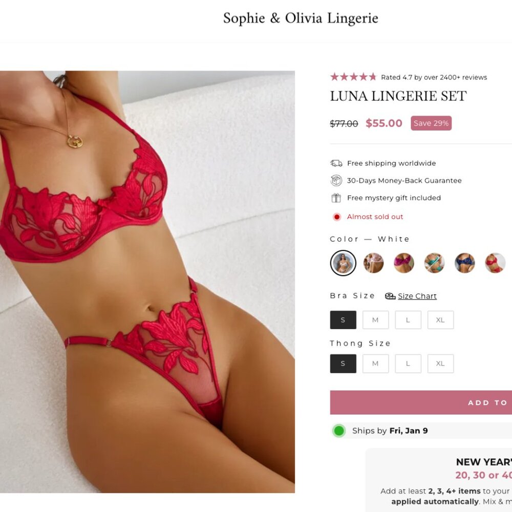 FREE ship! BRAND NEW LINGERIE